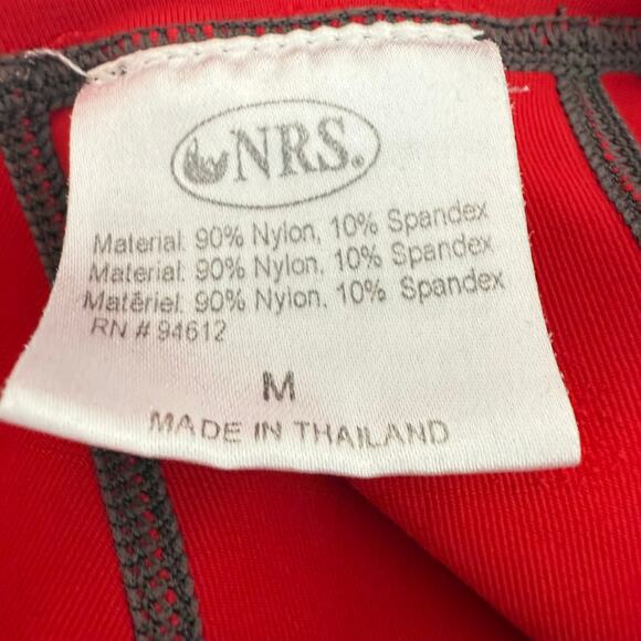 NRS Mens Rashguard Hydrosilk LS UV Protection Red/Beige Long Sleeve Shirt Medium - Picture 12 of 13